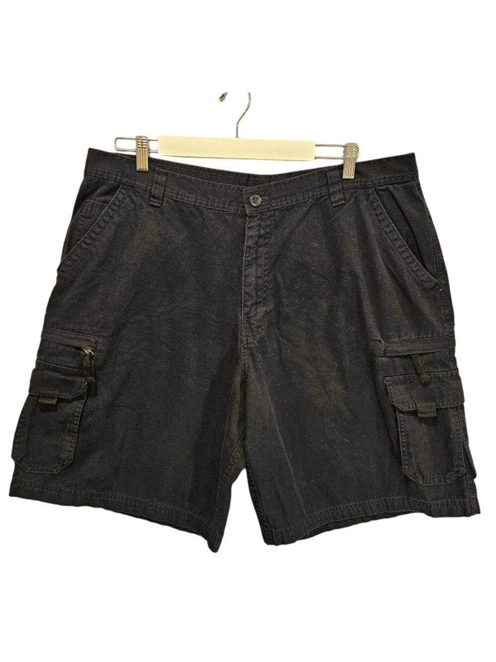 Big Dogs Mens Cargo Shorts 40 Black Canvas 100% Cotto  gorpcore work outdoor